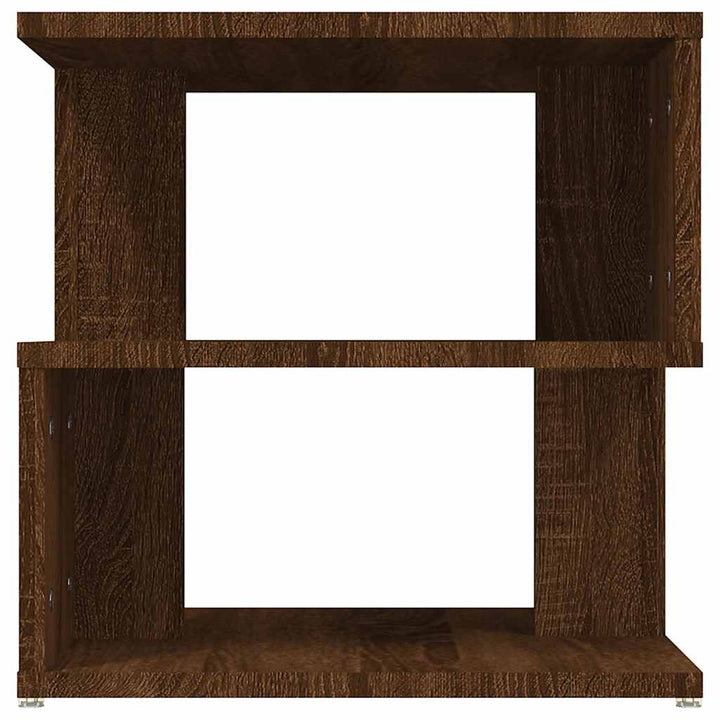 sidebord 40x40x40 cm konstrueret træ brun egetræ