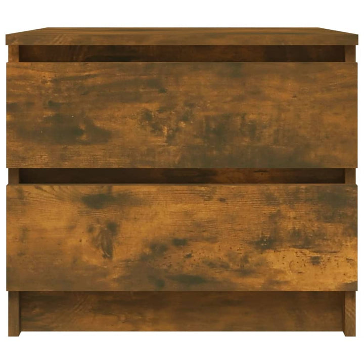 sengebord 50x39x43,5 cm konstrueret træ røget egetræsfarve