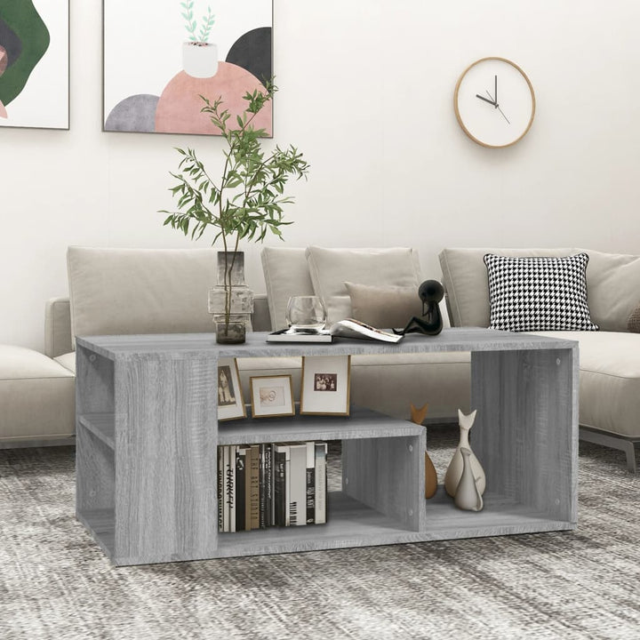 sofabord 100x50x40 cm konstrueret træ Grå sonoma-eg