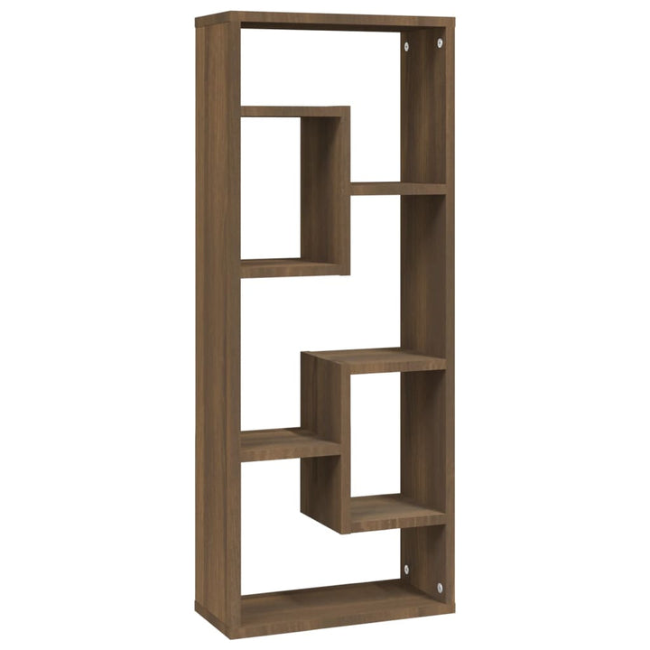 væghylde 36x16x90 cm konstrueret træ brun egetræsfarve