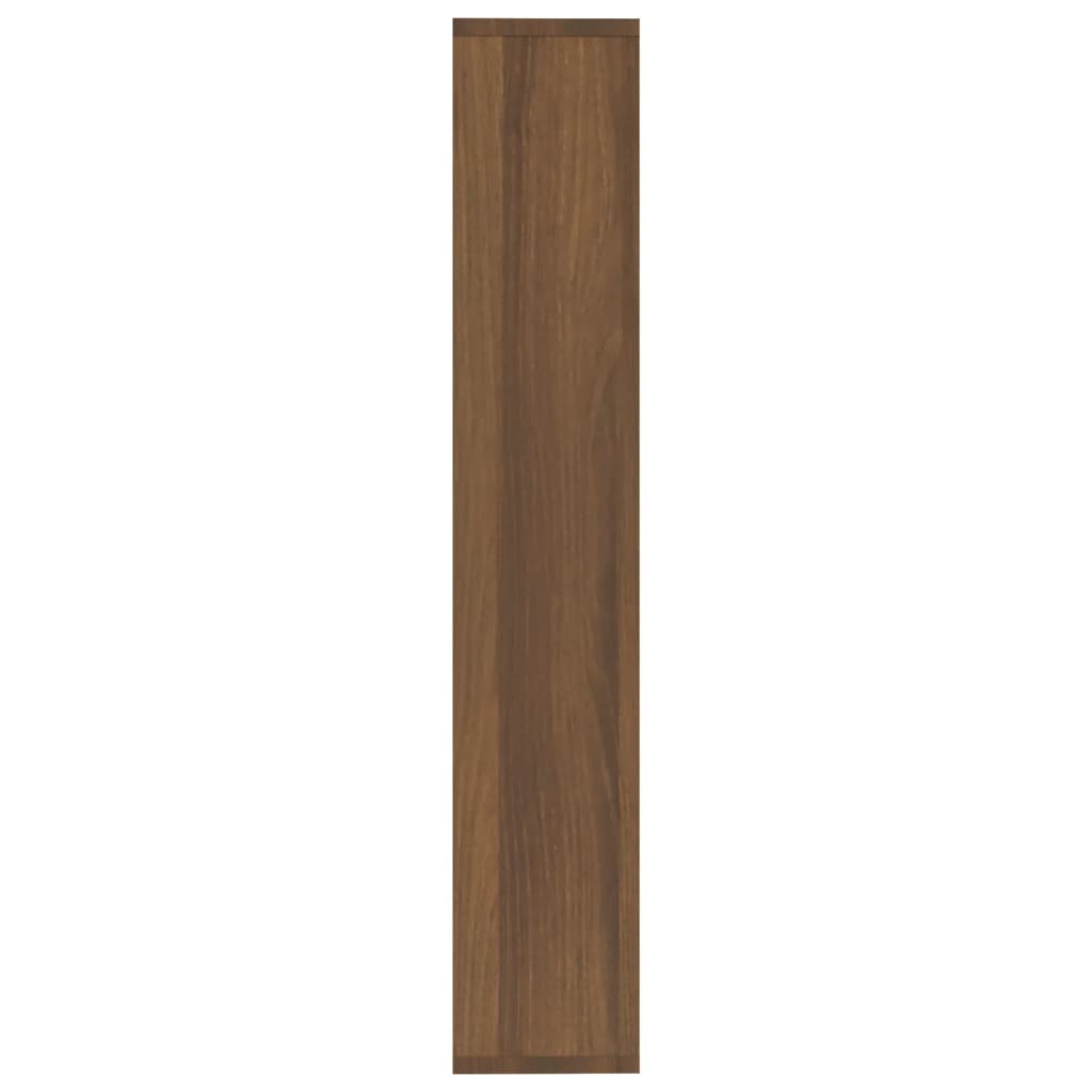 væghylde 36x16x90 cm konstrueret træ brun egetræsfarve