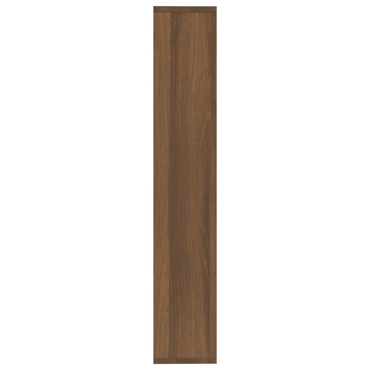 væghylde 36x16x90 cm konstrueret træ brun egetræsfarve