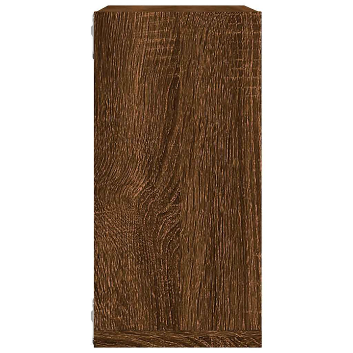 væghylder 6 stk. 30x15x30 cm kubeformet brun egetræsfarve