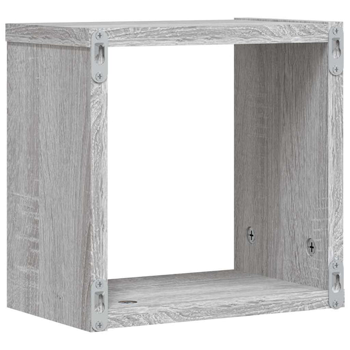 Væghylder 4 stk. Grå Sonoma 26 x 15 x 26 cm Konstrueret træ