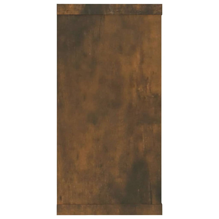 væghylder 4 stk. 100x15x30 cm konstrueret træ røget egetræ