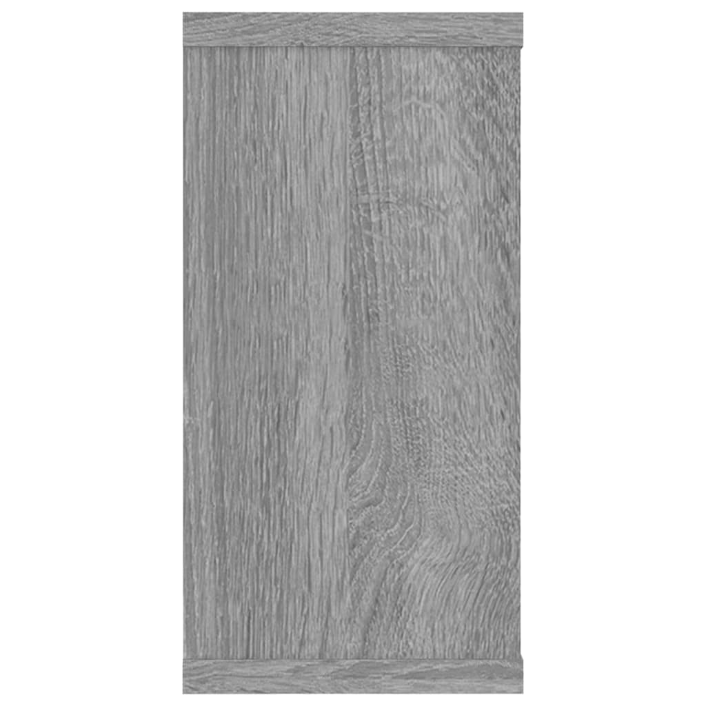 væghylder 2 stk. 100x15x30 cm konstrueret træ grå sonoma-eg