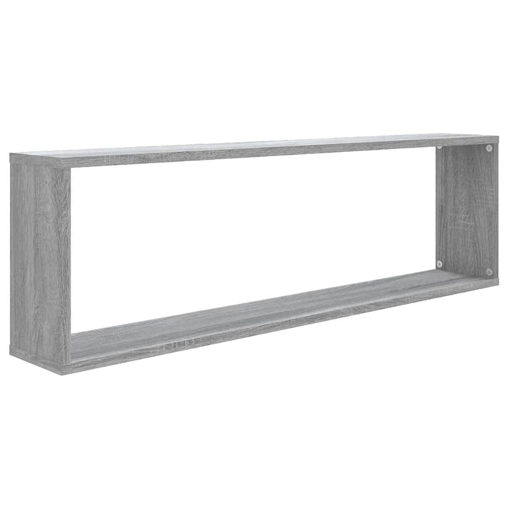 væghylder 4 stk. 100x15x30 cm konstrueret træ grå sonoma-eg