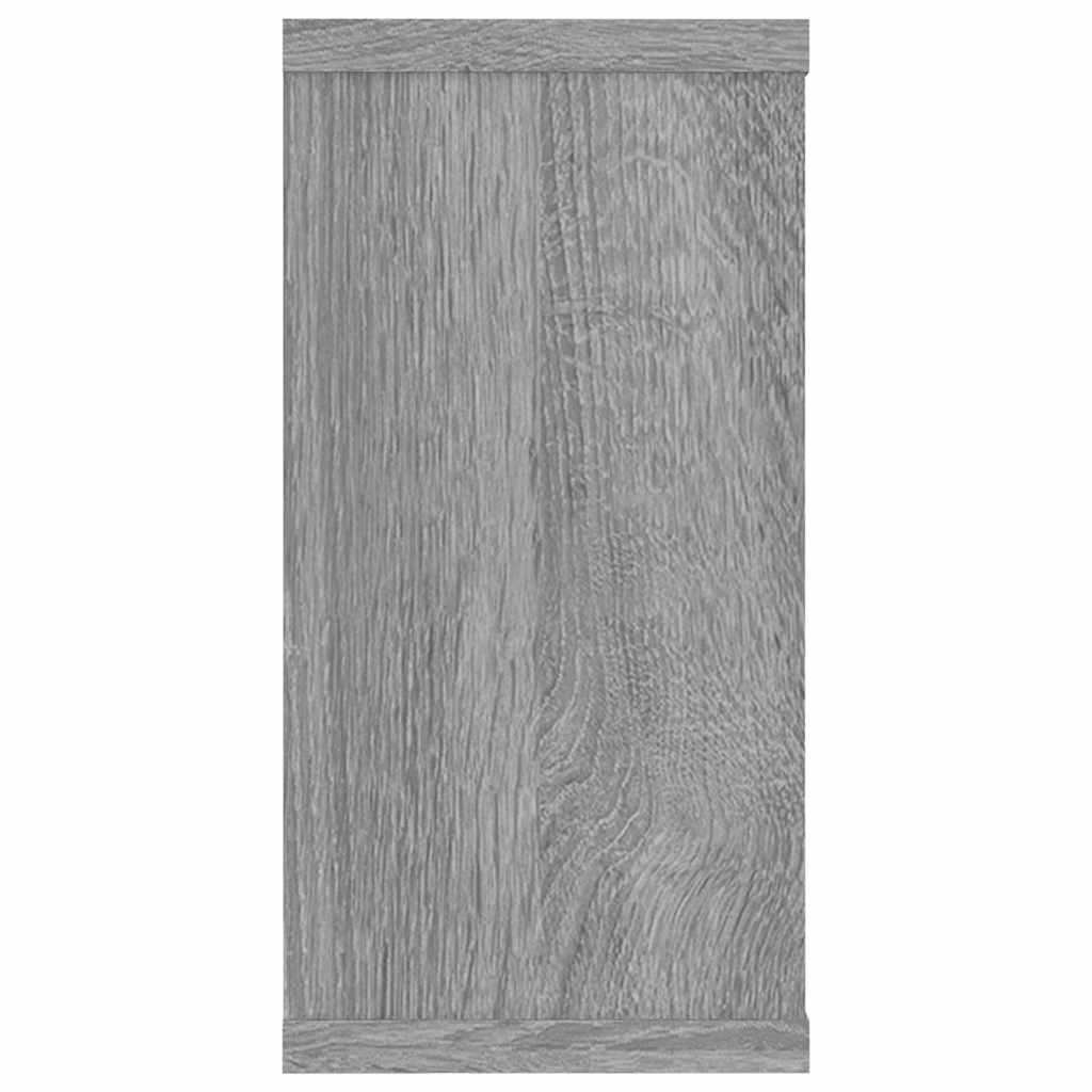 væghylder 4 stk. 100x15x30 cm konstrueret træ grå sonoma-eg