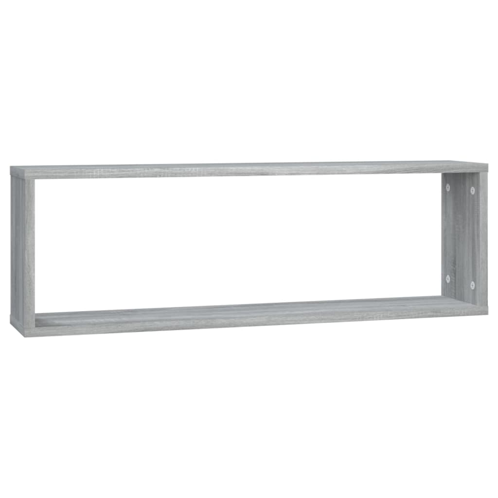 væghylder 4 stk. 80x15x26,5 cm konstrueret træ grå sonoma-eg