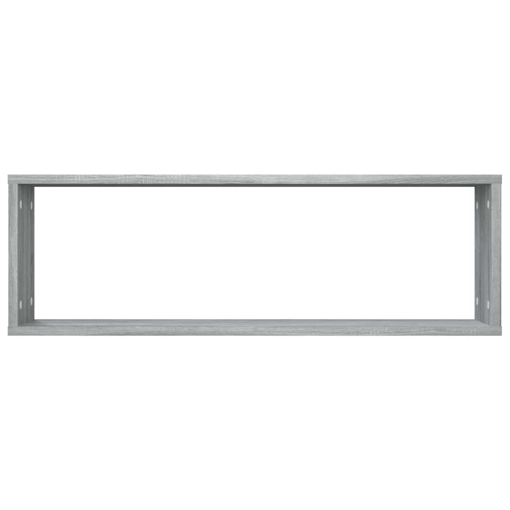 væghylder 4 stk. 80x15x26,5 cm konstrueret træ grå sonoma-eg