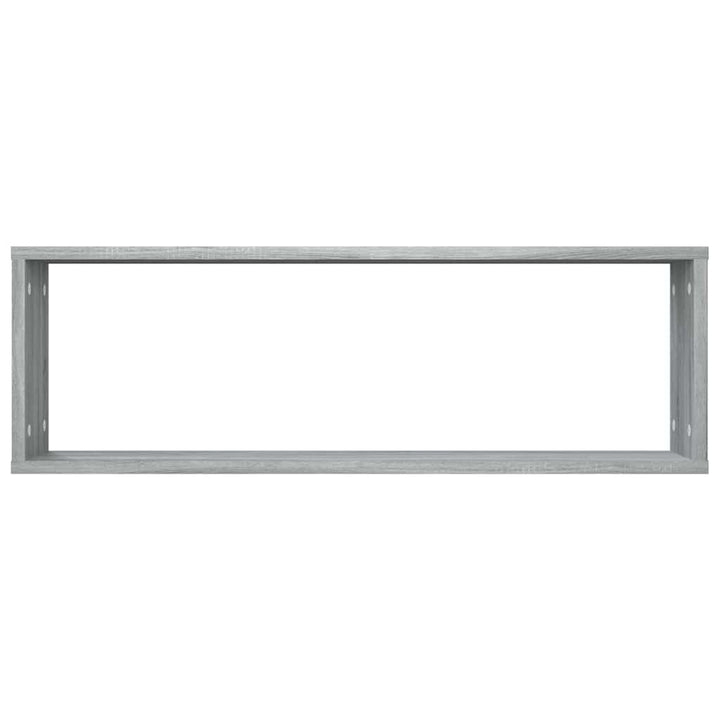 væghylder 4 stk. 80x15x26,5 cm konstrueret træ grå sonoma-eg