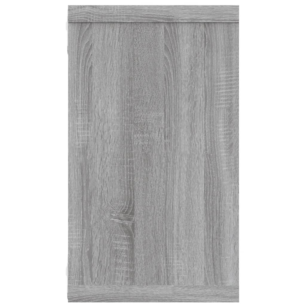 væghylder 4 stk. 80x15x26,5 cm konstrueret træ grå sonoma-eg