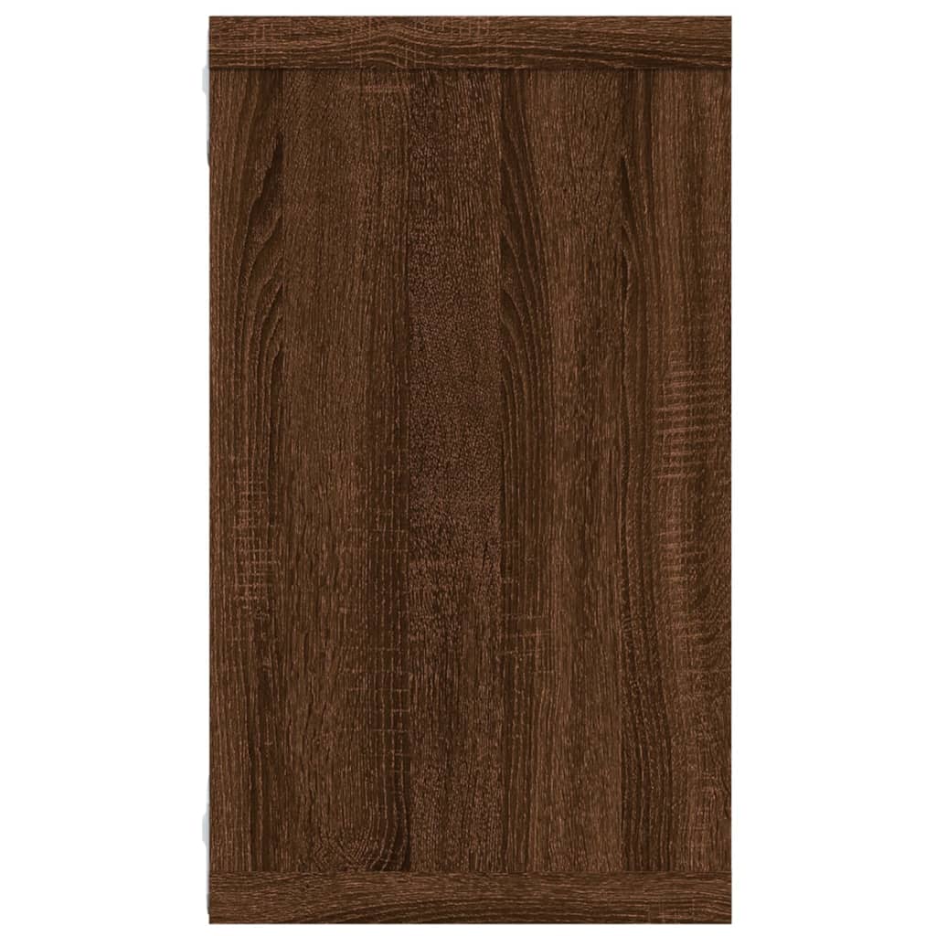 væghylder 4 stk. 80x15x26,5 cm konstrueret træ brunt egetræ