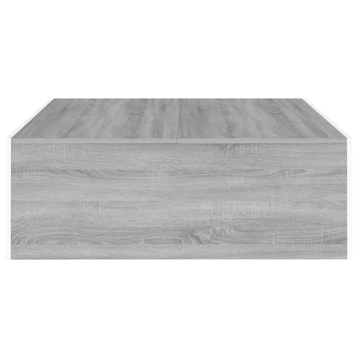 sofabord 100x100x35 cm konstrueret træ grå sonoma-eg