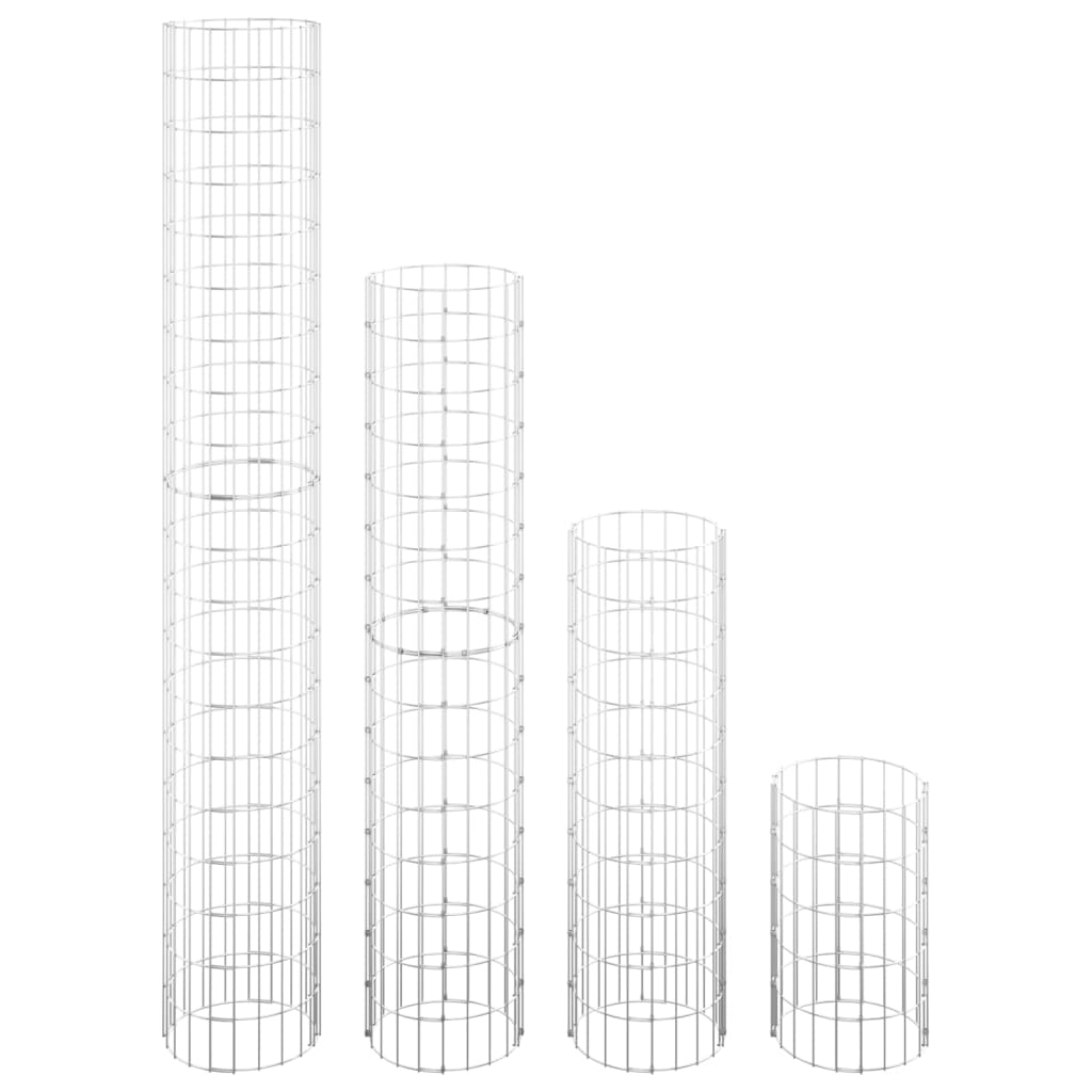gabion-kurve 4 stk. cylinderformet Ø30x50/100/150/200 cm
