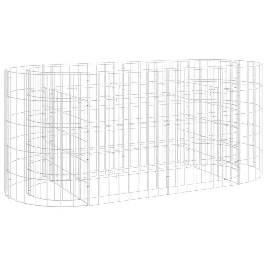 gabion-højbed 120x50x50 cm galvaniseret jern
