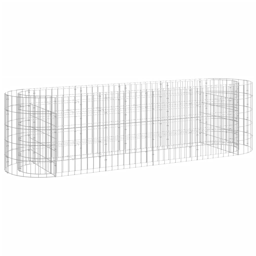 gabion-højbed 190x50x50 cm galvaniseret jern
