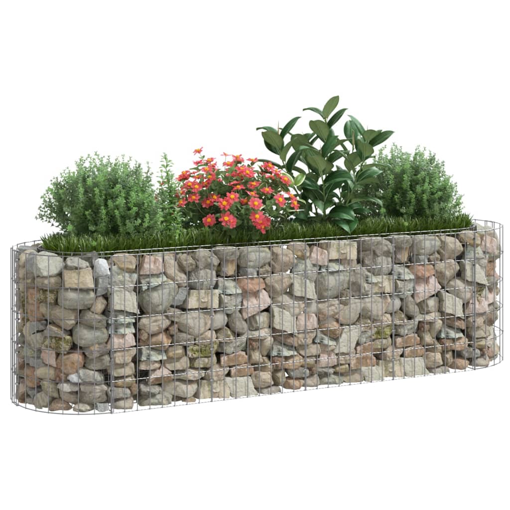 gabion-højbed 190x50x50 cm galvaniseret jern