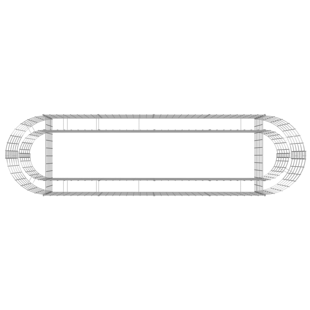 gabion-højbed 190x50x50 cm galvaniseret jern