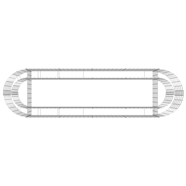 gabion-højbed 190x50x50 cm galvaniseret jern