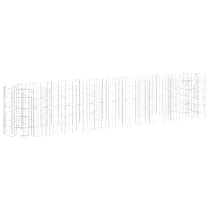 gabion-højbed 260x50x50 cm galvaniseret jern