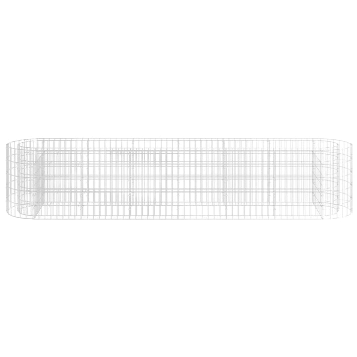 gabion-højbed 260x50x50 cm galvaniseret jern