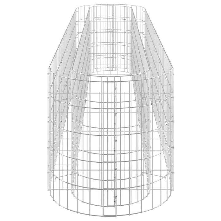 gabion-højbed 260x50x50 cm galvaniseret jern