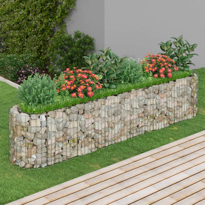 gabion-højbed 260x50x50 cm galvaniseret jern