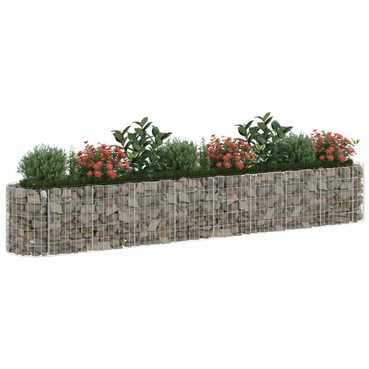 gabion-højbed 330x50x50 cm galvaniseret jern