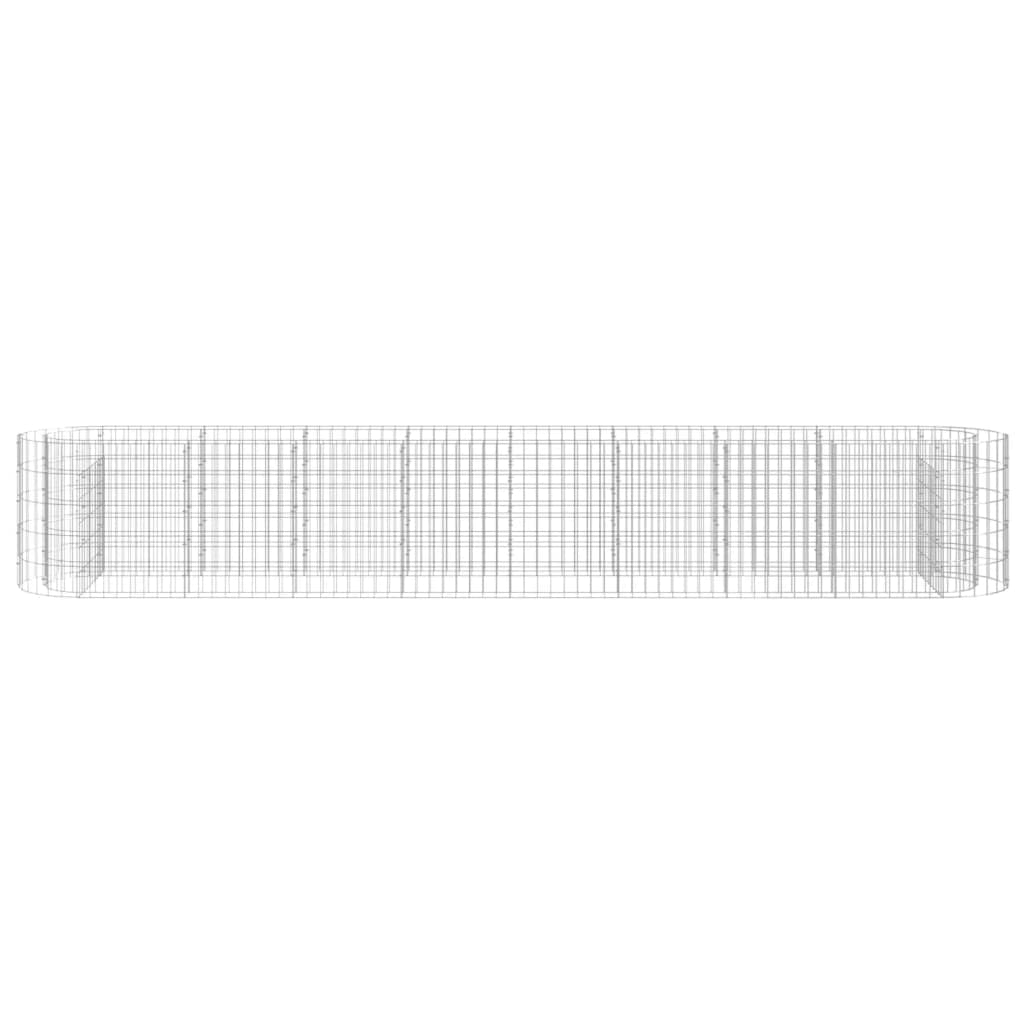 gabion-højbed 330x50x50 cm galvaniseret jern