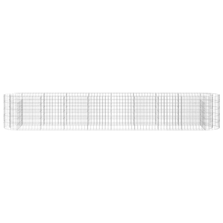 gabion-højbed 330x50x50 cm galvaniseret jern