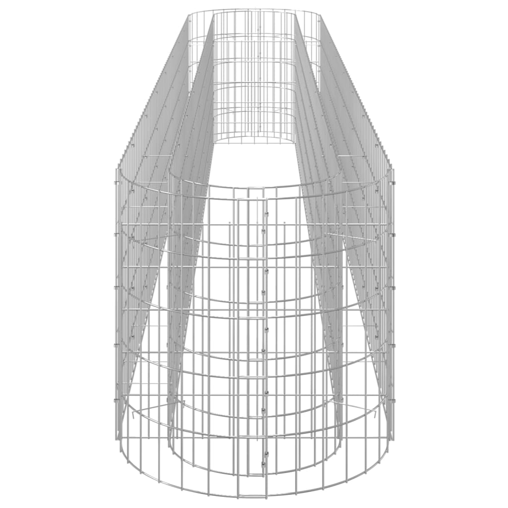 gabion-højbed 330x50x50 cm galvaniseret jern