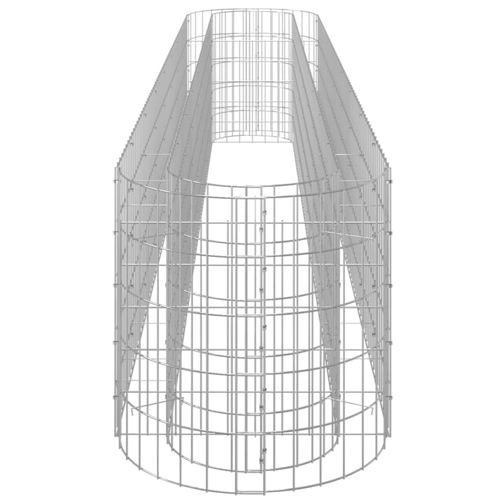 gabion-højbed 330x50x50 cm galvaniseret jern