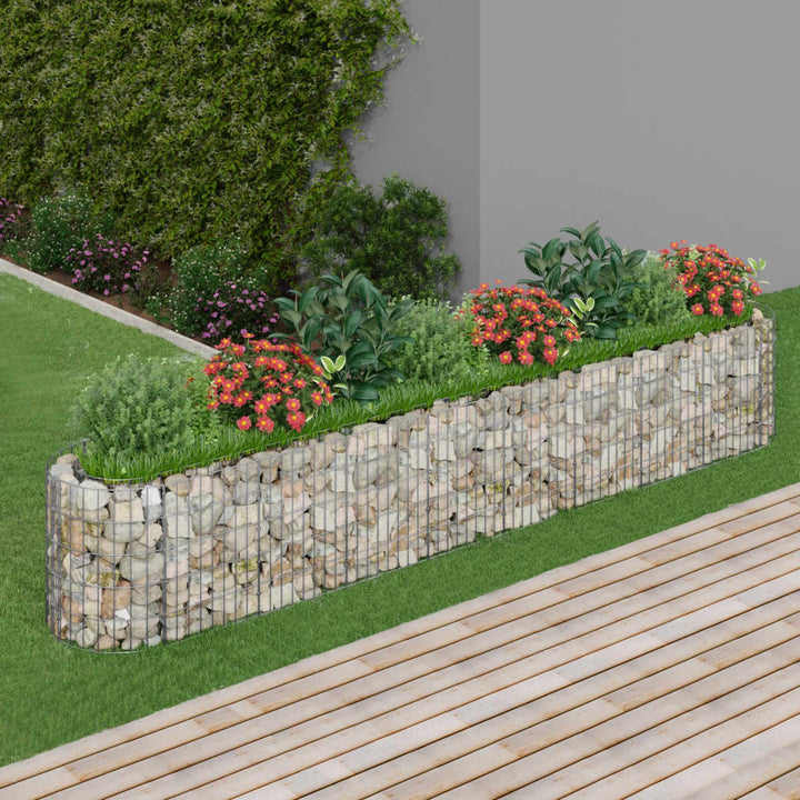 gabion-højbed 330x50x50 cm galvaniseret jern