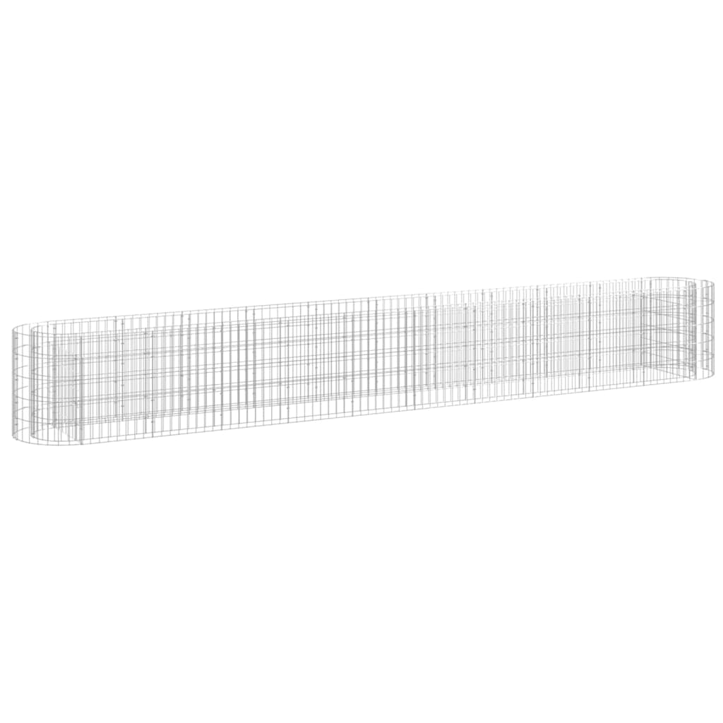 gabion-højbed 400x50x50 cm galvaniseret jern
