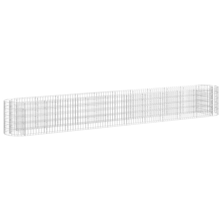 gabion-højbed 400x50x50 cm galvaniseret jern
