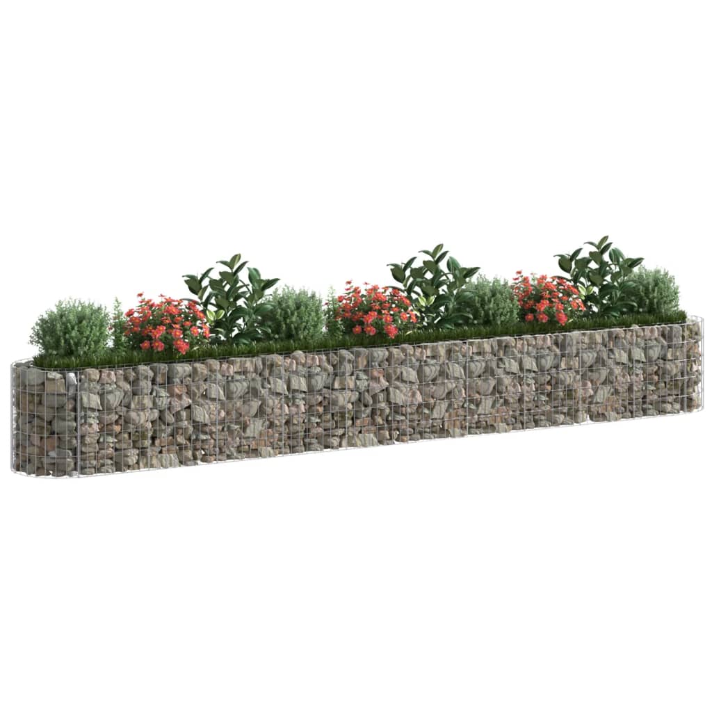gabion-højbed 400x50x50 cm galvaniseret jern