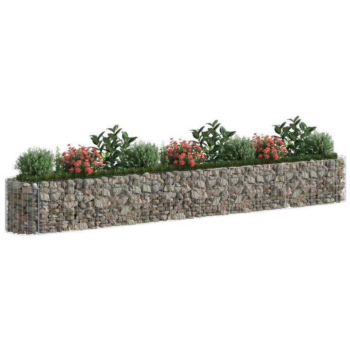gabion-højbed 400x50x50 cm galvaniseret jern