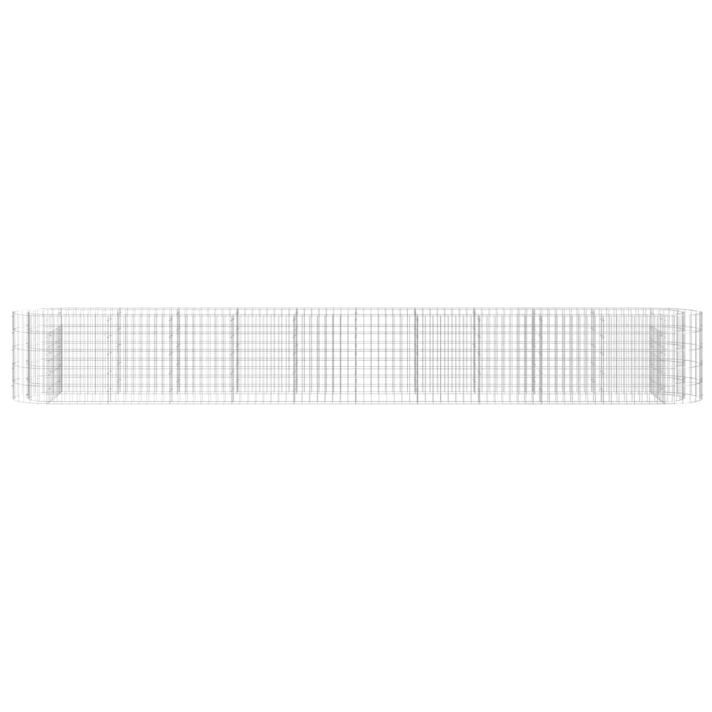 gabion-højbed 400x50x50 cm galvaniseret jern