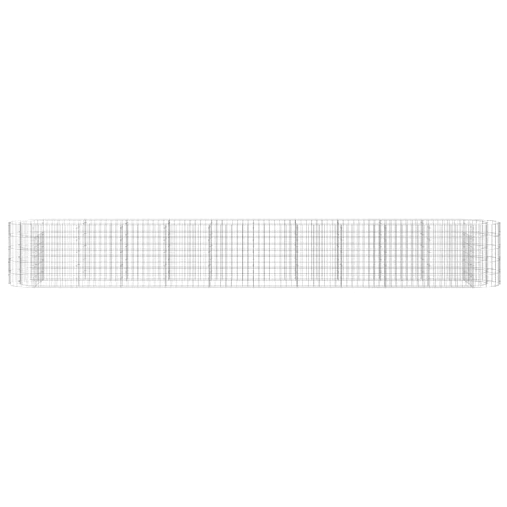gabion-højbed 400x50x50 cm galvaniseret jern