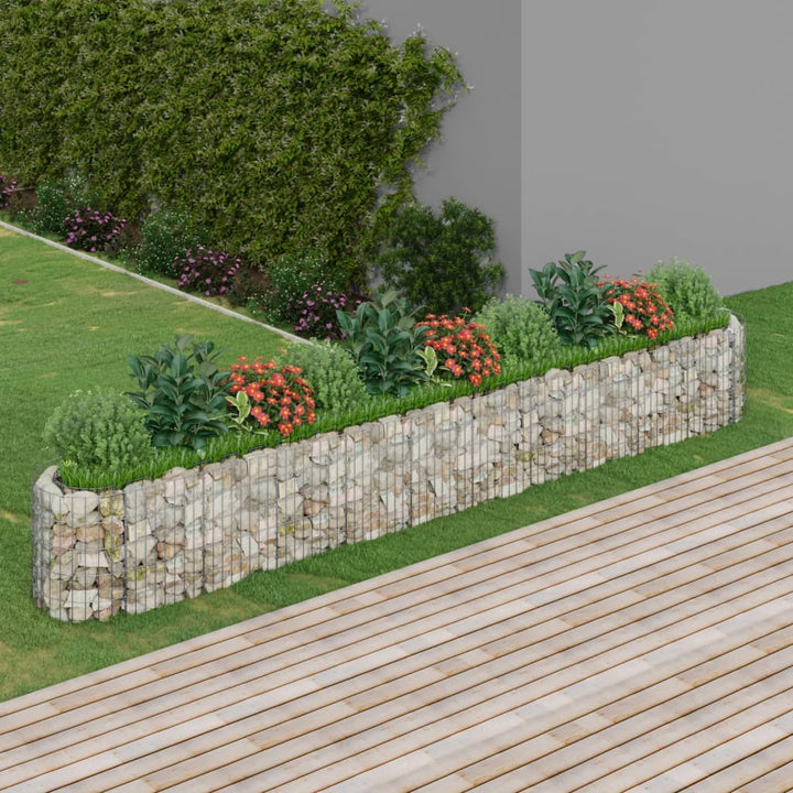 gabion-højbed 400x50x50 cm galvaniseret jern