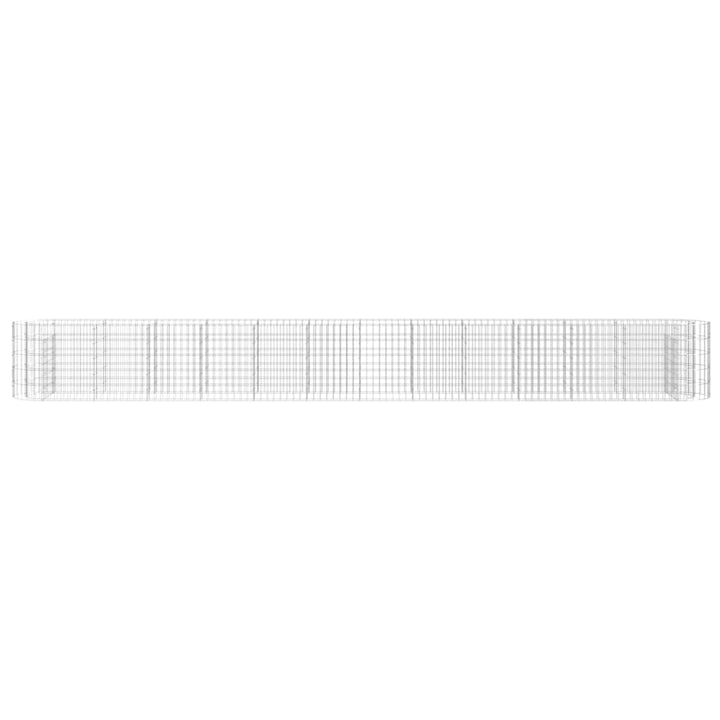 gabion-højbed 470x50x50 cm galvaniseret jern