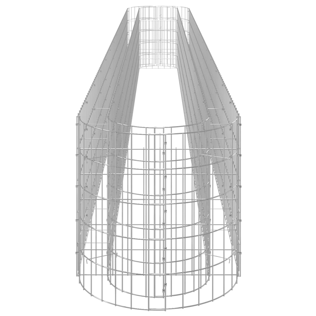 gabion-højbed 470x50x50 cm galvaniseret jern