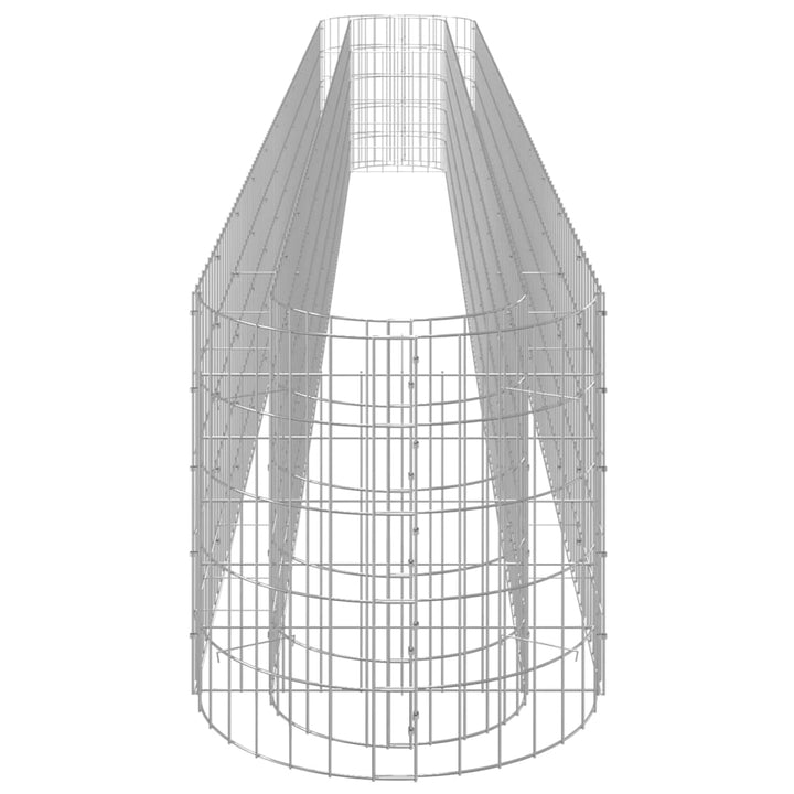 gabion-højbed 470x50x50 cm galvaniseret jern
