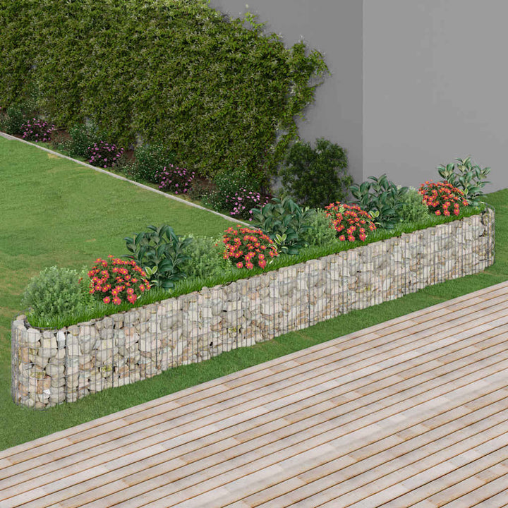 gabion-højbed 470x50x50 cm galvaniseret jern
