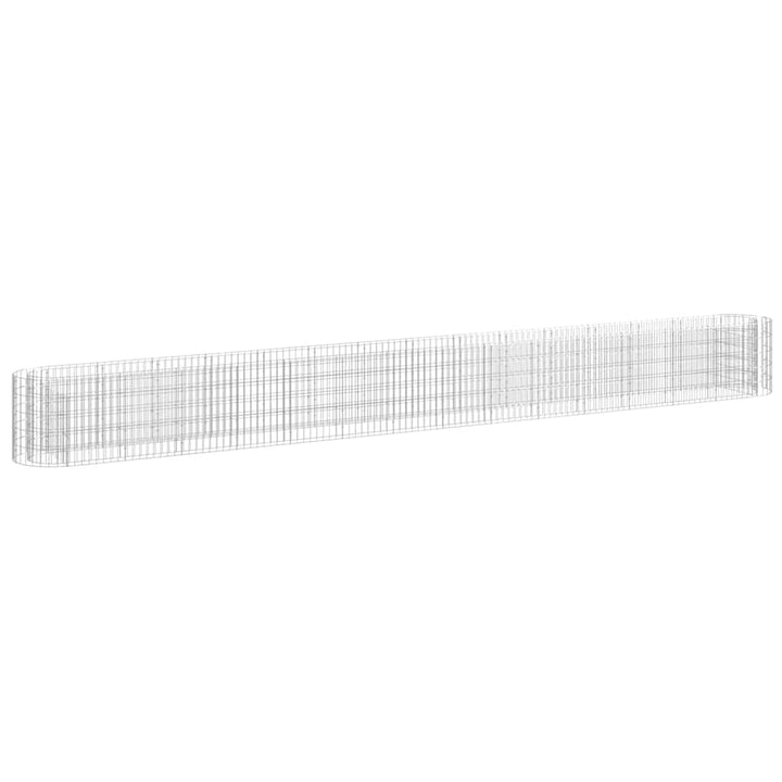 gabion-højbed 540x50x50 cm galvaniseret jern