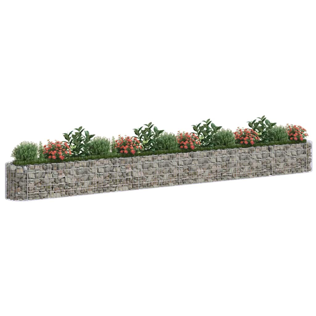 gabion-højbed 540x50x50 cm galvaniseret jern