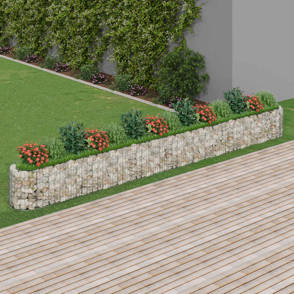 gabion-højbed 540x50x50 cm galvaniseret jern