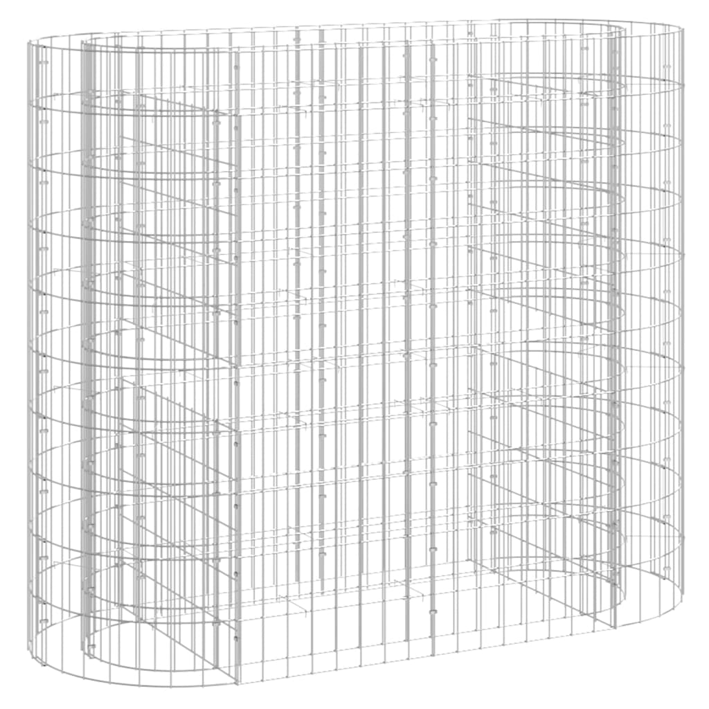 gabion-højbed 120x50x100 cm galvaniseret jern
