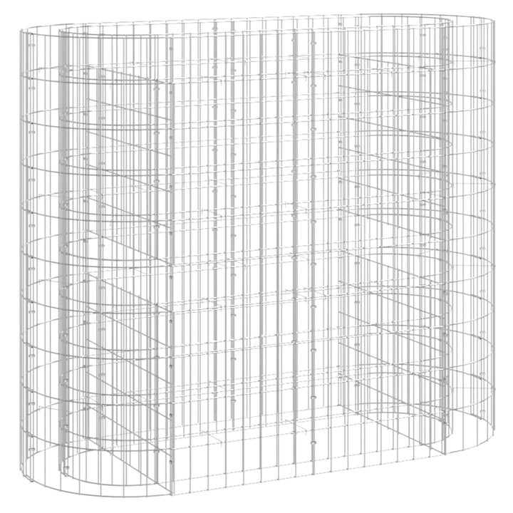 gabion-højbed 120x50x100 cm galvaniseret jern
